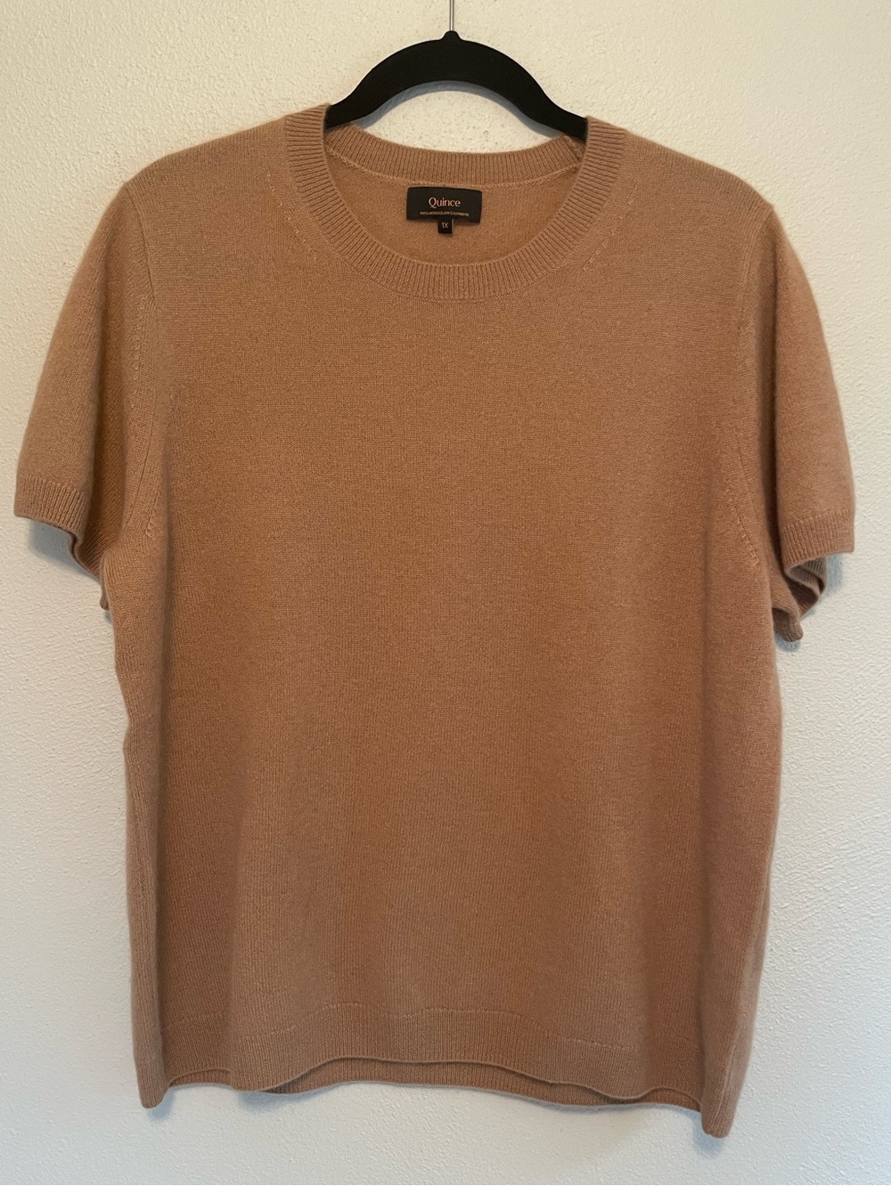Quince Short Sleeve Crewneck Sweater — Camel